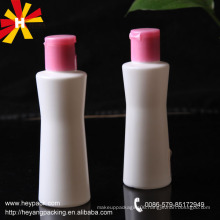 Empty plastic PE shampoo bottles